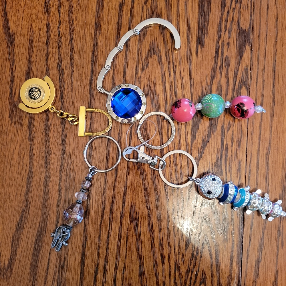 Key Chain Bag Charm & Accessory Bundle ~ Rhinestone ~ Birds & Bug - Picture 5 of 13